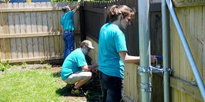 LSF team volunteering at community event