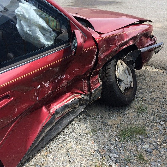 Red vehicle involved