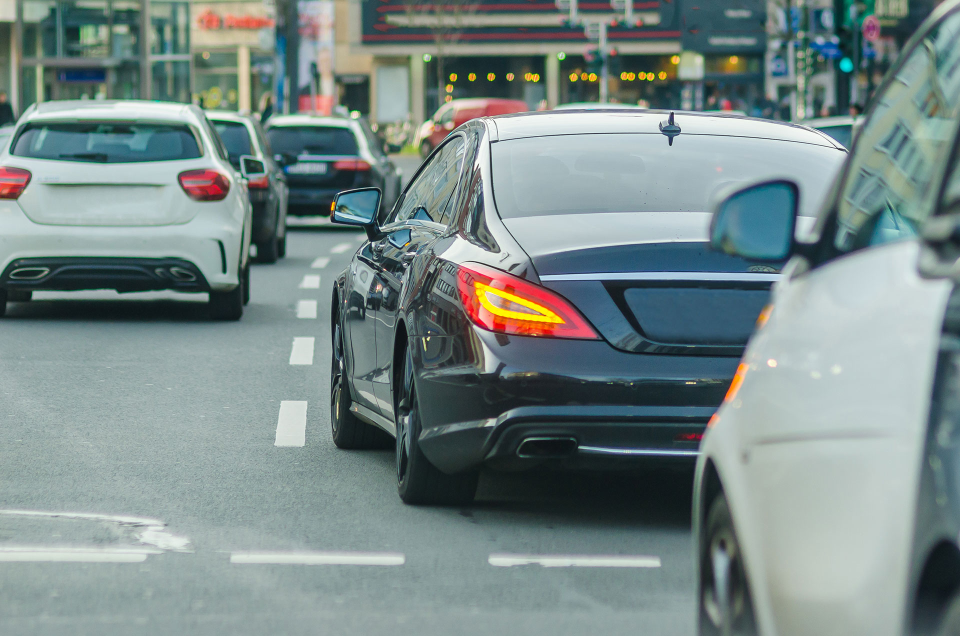 Crash avoidance feature in car on the road