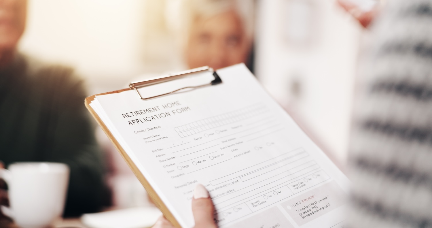 Retirement home application form